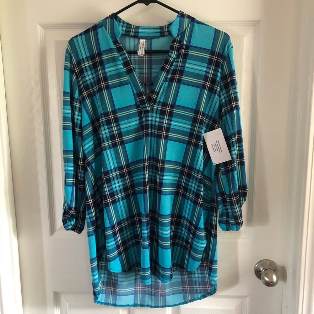 NWT Plaid Top